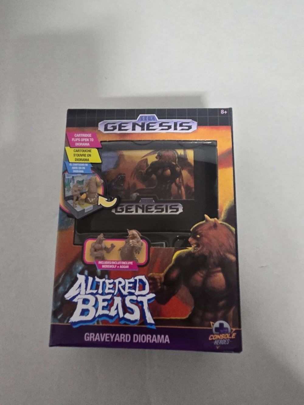 🎮 SEGA Genesis Altered Beast Console Heroes Graveyard Diorama – New in Box